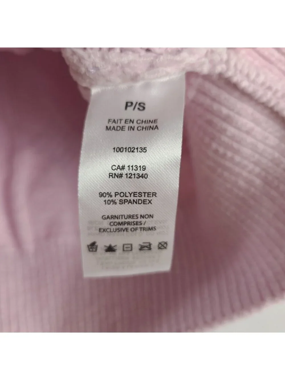NEW Chenille Off-Shoulder Light Pink Sweater Sz P/S Garage